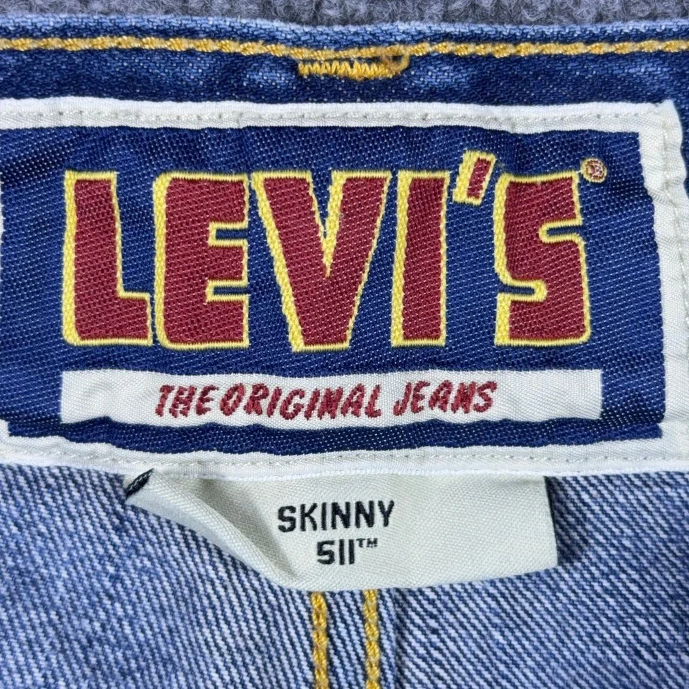 Levis 511 Skinny Jeans Mens Blue Medium Wash Denim Pants 05511-0277 W32 L30